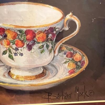 Three BARBARA MOCK Tea Cup Prints