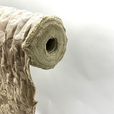 1015 22 yards of Taupe Damask Jacquard Brocade Floral Fabric