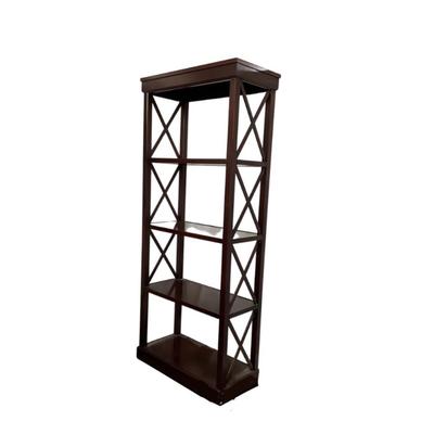 1022 Solid Mahogany "X" Bookshelf Made in Italy