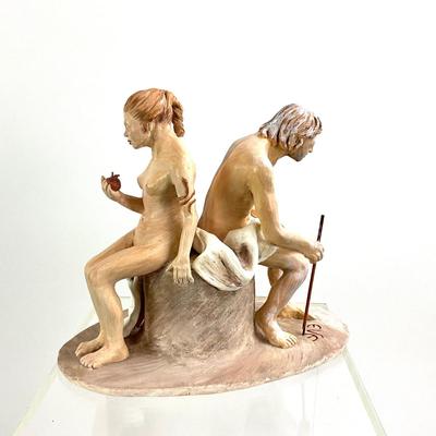 1021 Original Adam and Eve Sculpture by Virginia Perram