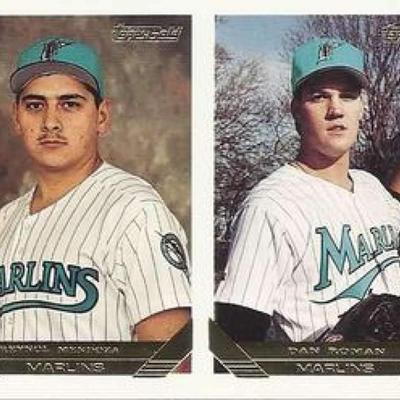 1993 Topps Gold Baseball #782 Reynol Mendoza/Dan Roman RC Rookie Card Florida Marlins