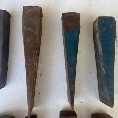 Lot of 8 Log Splitters/Chisels