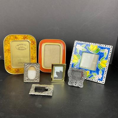 1029 Lot of Enamel and Handpainted Picture Frames The Bucklers