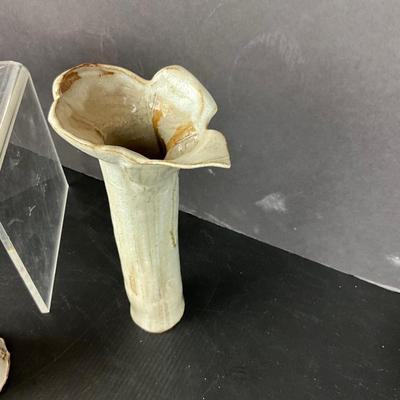 1041 Three Handmade Pottery Pieces by Virginia Perram