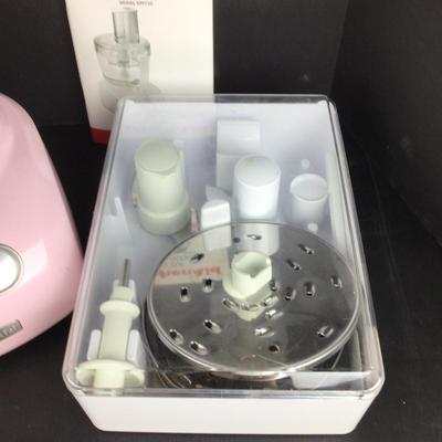 952 Kitchen Aid Pink Food Processor with Attachments and Manuel