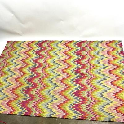 957 Flame Stitch Design Area Rug