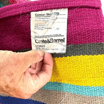 959 Crate and Barrel Cormac Striped Area Rug 30" x 50"