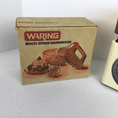 966 Vintage Terraillon Food Scale and Waring Handmixer