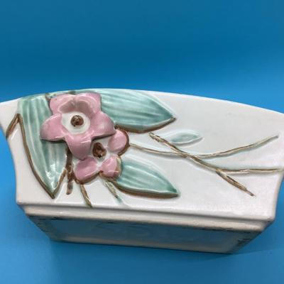 McCoy Pottery Planter Blossom Time pink, green