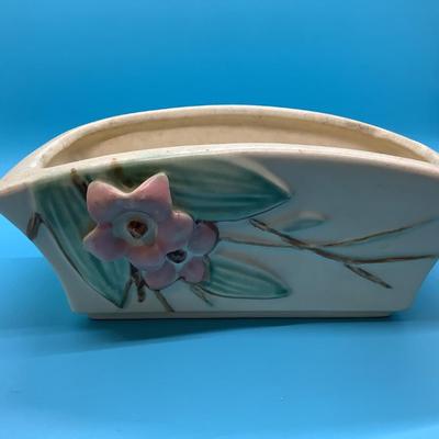 McCoy Pottery Planter Blossom Time pink, green