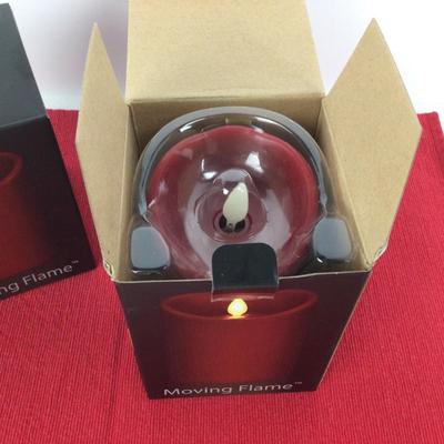 971 Liown w/ Remote Flicker RED Pillar Candles