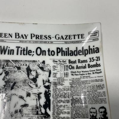 -13- PACKERS | 1960â€™s Green Bay Packers Press Gazette Ashtray