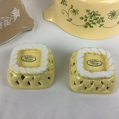 988 Vintage Pyrex Bowls , Woven Dishes and Floral Ceramics