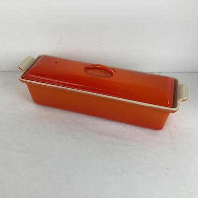 990 Le Creuset #32 Flame Orange Cast Iron Loaf Pan