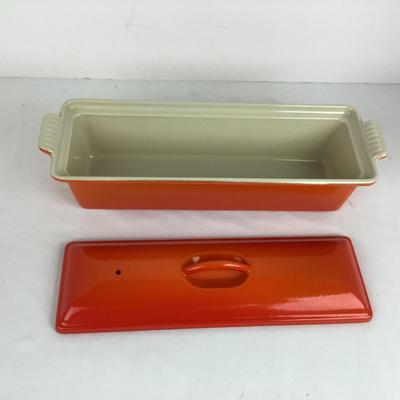 990 Le Creuset #32 Flame Orange Cast Iron Loaf Pan