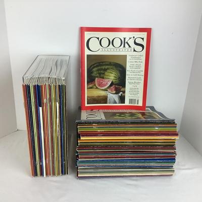 991 Lot of COOK'S Illustrated Magazine Lot & Acrylic Holder