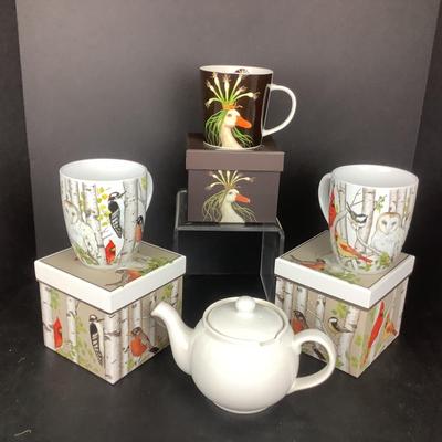 999 Three New Coffee Mugs in Box