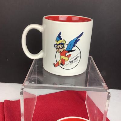 1009 Two FiFinella Wasp WWII Walt Disney Mugs and Placemats