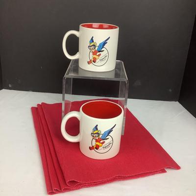 1009 Two FiFinella Wasp WWII Walt Disney Mugs and Placemats