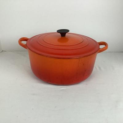 1014 Vintage Le Creuset Flame Orange Round Stock Pot