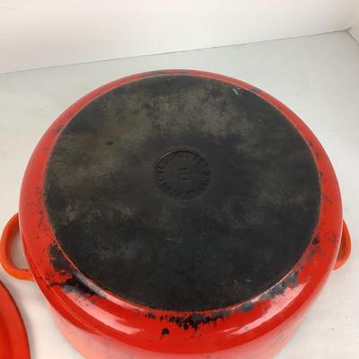 1014 Vintage Le Creuset Flame Orange Round Stock Pot