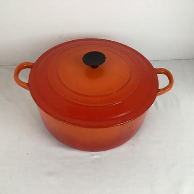 1014 Vintage Le Creuset Flame Orange Round Stock Pot