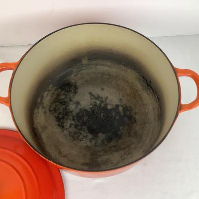 1014 Vintage Le Creuset Flame Orange Round Stock Pot