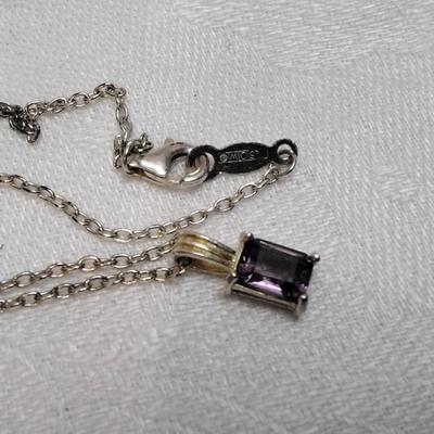 Handcrafted Amethyst Orfevrerie Wiskemann 925 18" Necklace