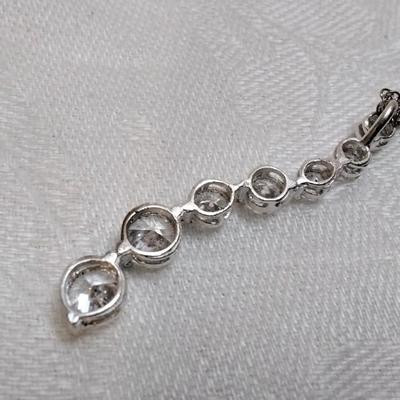 Handcrafted 7 Gem Graduated Goshenite Orfevrerie Wiskemann 18" 925 Necklace