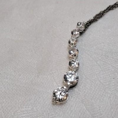 Handcrafted 7 Gem Graduated Goshenite Orfevrerie Wiskemann 18" 925 Necklace