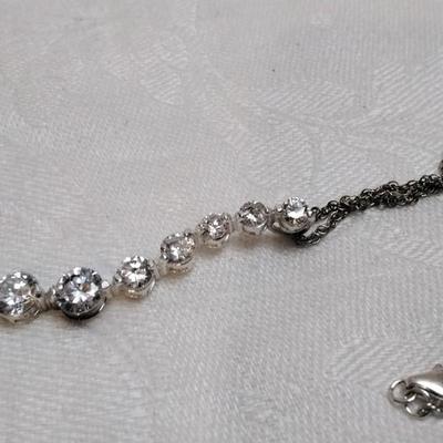Handcrafted 7 Gem Graduated Goshenite Orfevrerie Wiskemann 18" 925 Necklace