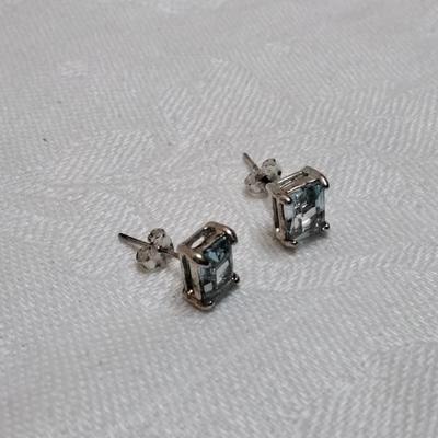 Handcrafted Aquamarine Orfevrerie Wiskemann 925 Earrings