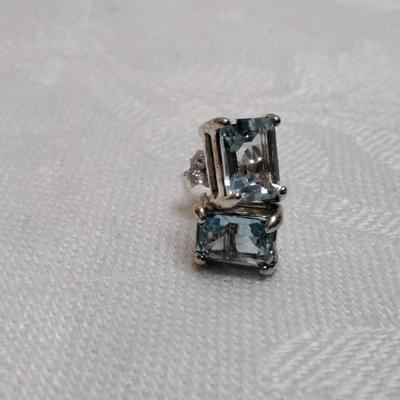 Handcrafted Aquamarine Orfevrerie Wiskemann 925 Earrings