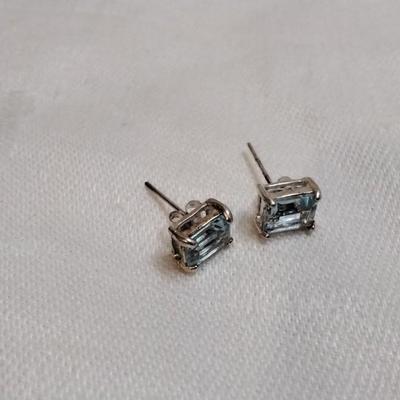 Handcrafted Aquamarine Orfevrerie Wiskemann 925 Earrings
