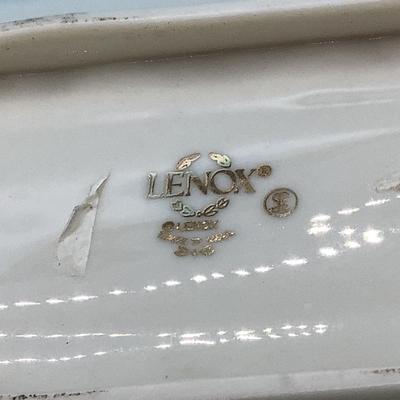 Lenox Athenian Oval Candy Dish 24k gold rim