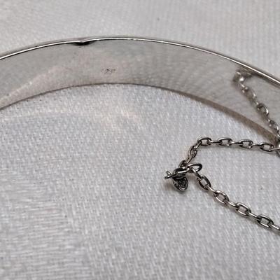 Vintage  925 2'5" Bracelet With Chain Clasp
