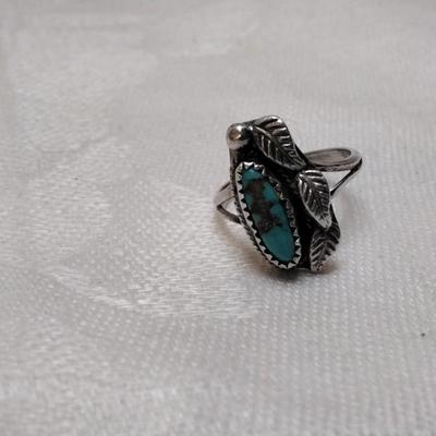 Handcrafted Turquoise 925 Ring Size 5