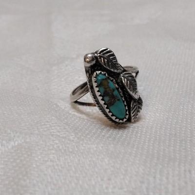 Handcrafted Turquoise 925 Ring Size 5