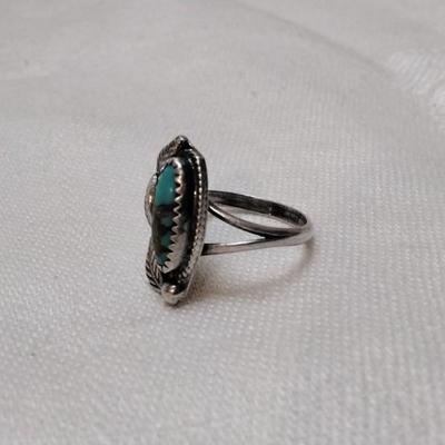 Handcrafted Turquoise 925 Ring Size 5