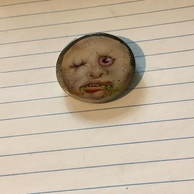 Crater Face Button, Pin, Pinback, Collectible