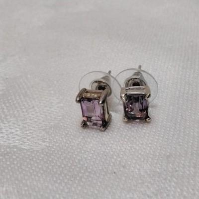 Handcrafted Amethyst Orfevrerie Wiskemann 925 Earrings