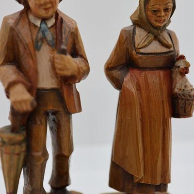 Pair of Antique Wood Carvings