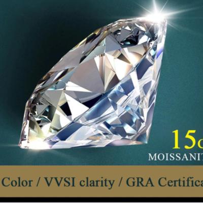 Massive 15 Carat Moissanite Diamond GRA Certified With Paperwork