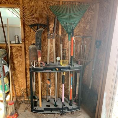 Misc. Cart with a bunch of yard tools