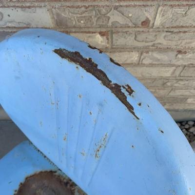 Light Blue Vintage Metal Chair