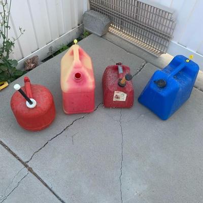 4 Gas Cans (one missing lid)