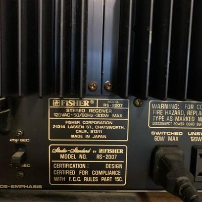 Studio Stereo Fisher Receiver (model RS-2007) (speakers in lot 569)