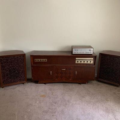 GORGEOUS Vintage Stereo EICO ST96 Cabinet with 2 speakers only