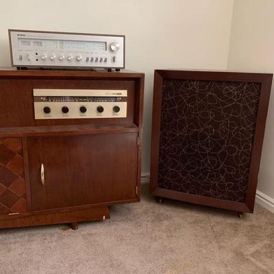GORGEOUS Vintage Stereo EICO ST96 Cabinet with 2 speakers only