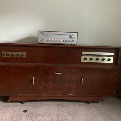 GORGEOUS Vintage Stereo EICO ST96 Cabinet with 2 speakers only